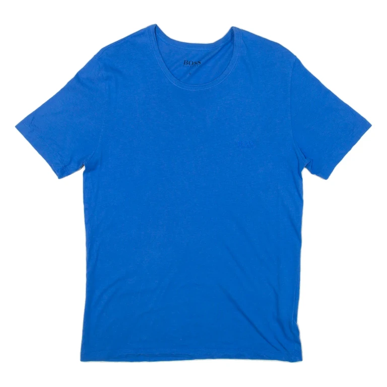 HUGO BOSS Mens T-Shirt Blue S