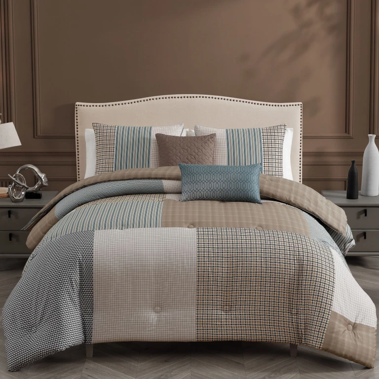 Tranquil Patch 5 Piece Reversible Comforter Set