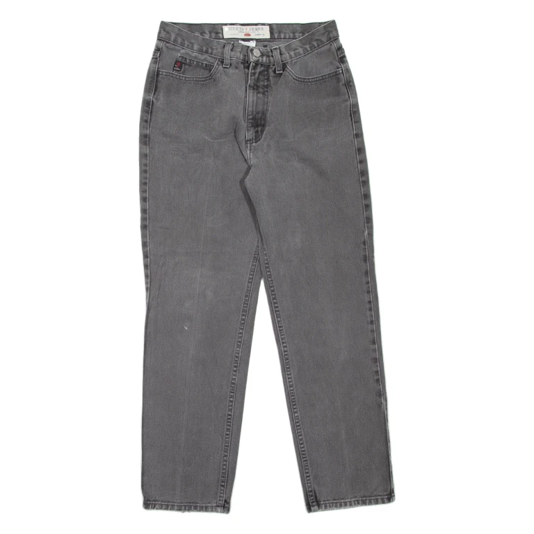 GUESS JEANS Womens Jeans Grey Regular Mom W27 L27