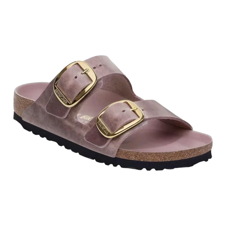 Arizona Big Buckle Waxy Leather Lavender Blush Sandals