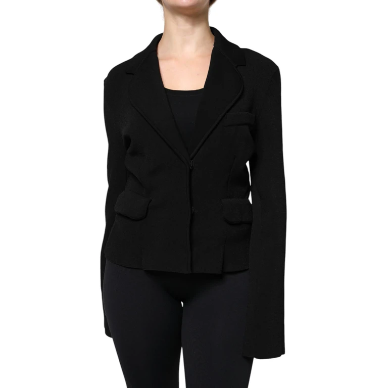 Dolce & Gabbana Black Viscose Single Breasted Blazer Jacket Clothing - Women