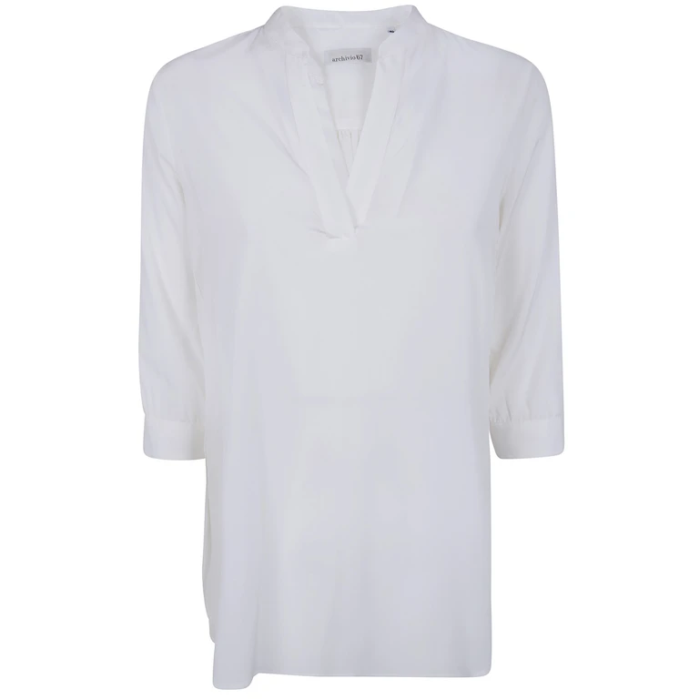ARCHIVIO67 3/4 Sleeves Open Neck Shirt (YE3PMU)