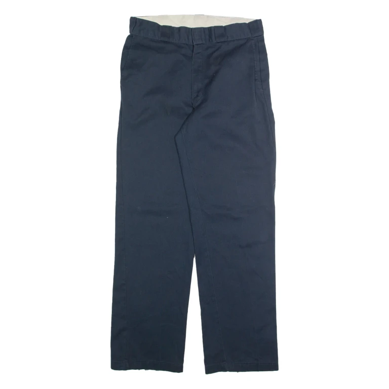 DICKIES Chino Mens Trousers Blue Regular Straight W32 L32