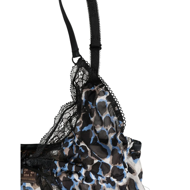 Roberto Cavalli Multicolor Leopard Babydoll Chemise Underwear Silk Clothing - Women