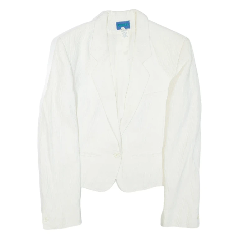 KENZO Womens Blazer Jacket White M