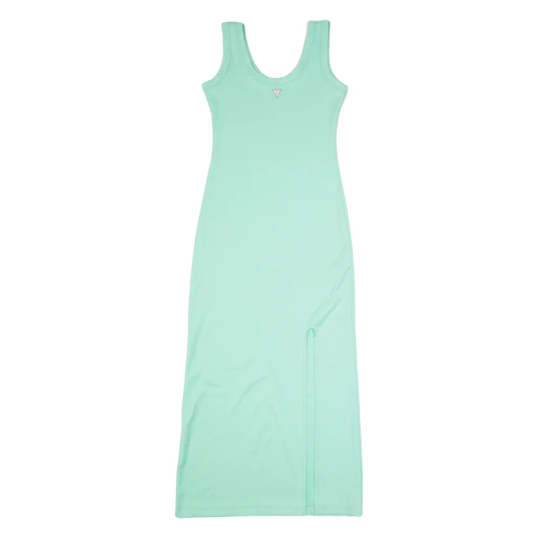 GUESS Womens Bodycon Dress Blue Sleeveless Long S