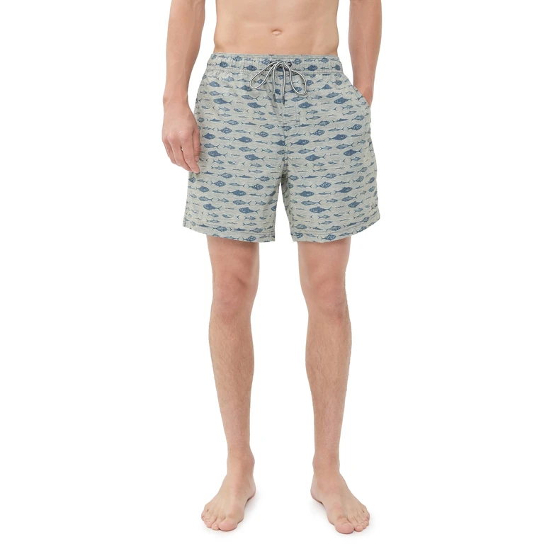 Dane Swim Shorts 7 Vintage Aquarium Etch XL