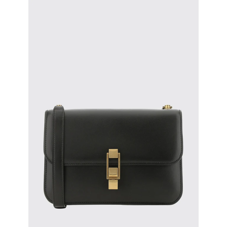 Mini Crossbody Bag in Calfskin Leather with Flap and Logo (6332141YF0W4205)