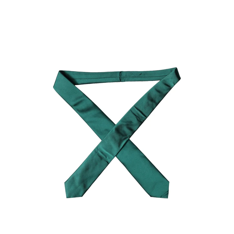 Dolce & Gabbana Dark Green Satin Silk Adjustable Women Tied Necktie Tie - Women