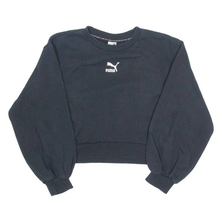 PUMA Cropped Womens Sweatshirt Black S