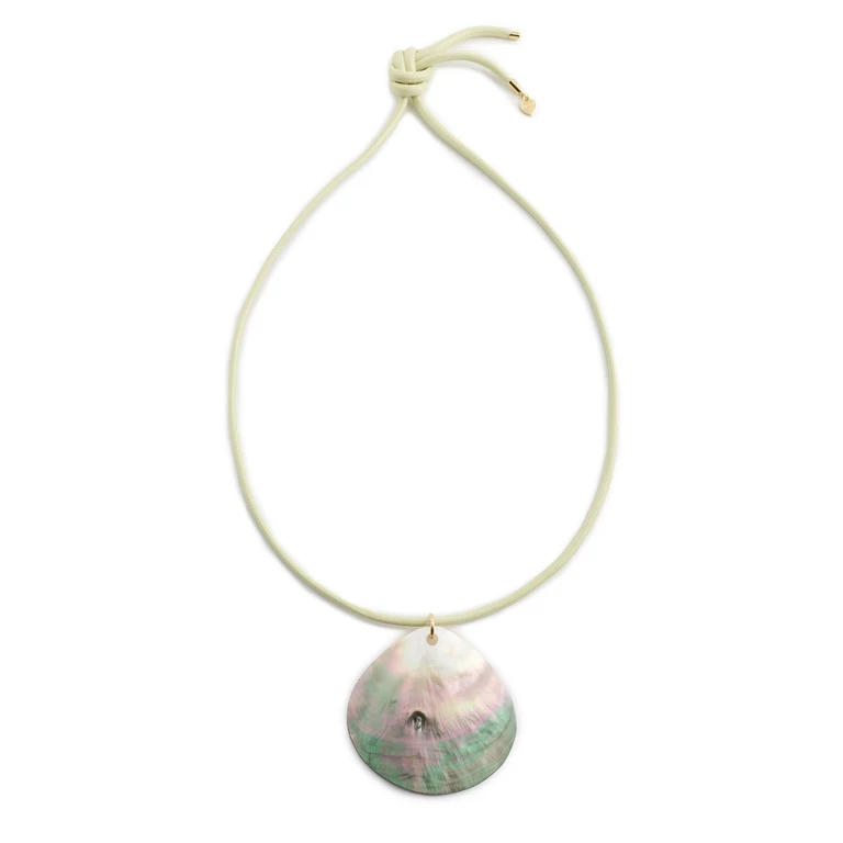 HART Mother of Pearl Cord Necklace Green/Pearl One Size