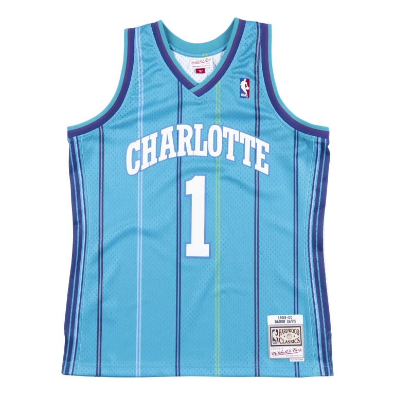 Men's NBA Swingman Road Jersey Charlotte Hornets 99 Baron Davis