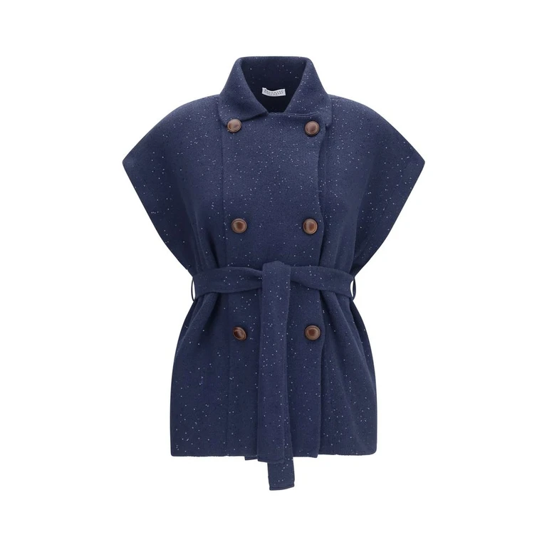 Brunello Cucinelli Blue Cotton Coat Clothing - Women