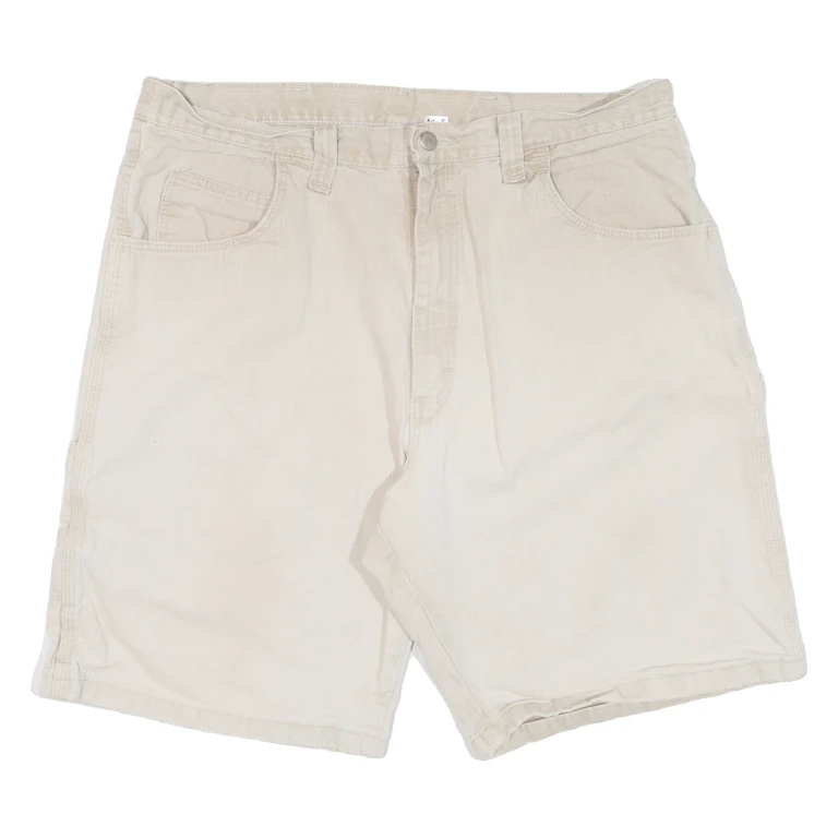 WRANGLER Carpenter Mens Denim Shorts Beige Relaxed L W36