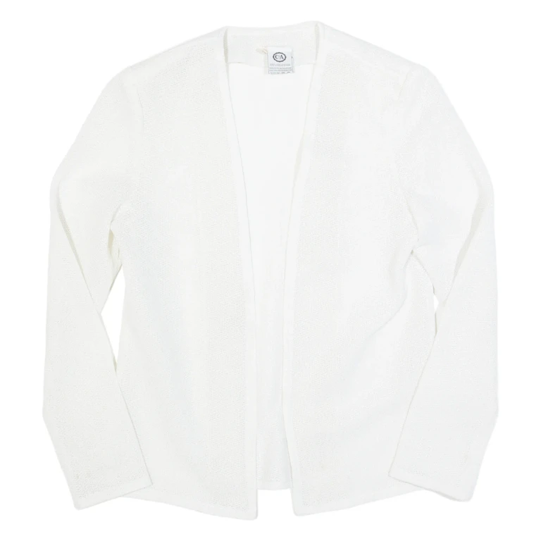 C&A Open Womens Blouse White Long Sleeve S