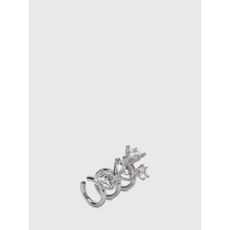 Constellation Set of 3 Crystal-Embellished Chrome-Plated Brass Earrings (CAOEA007PSILVER)