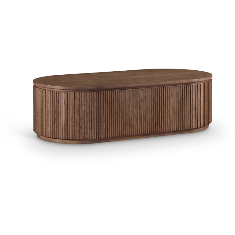 Moana Brown Solid Wood Storage Coffee Table