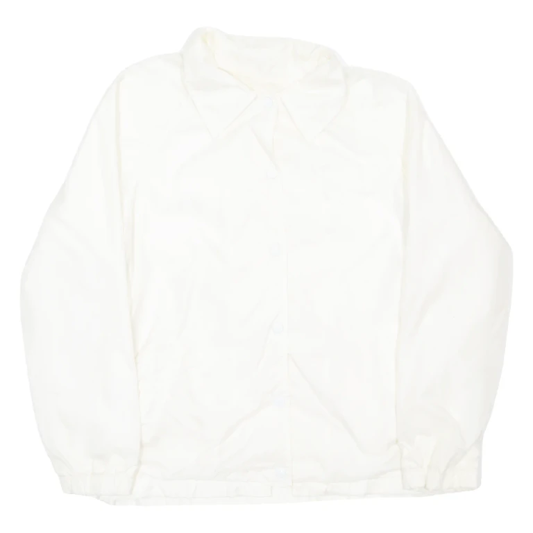 CURRENT SEEN Womens Coach Jacket White Nylon M