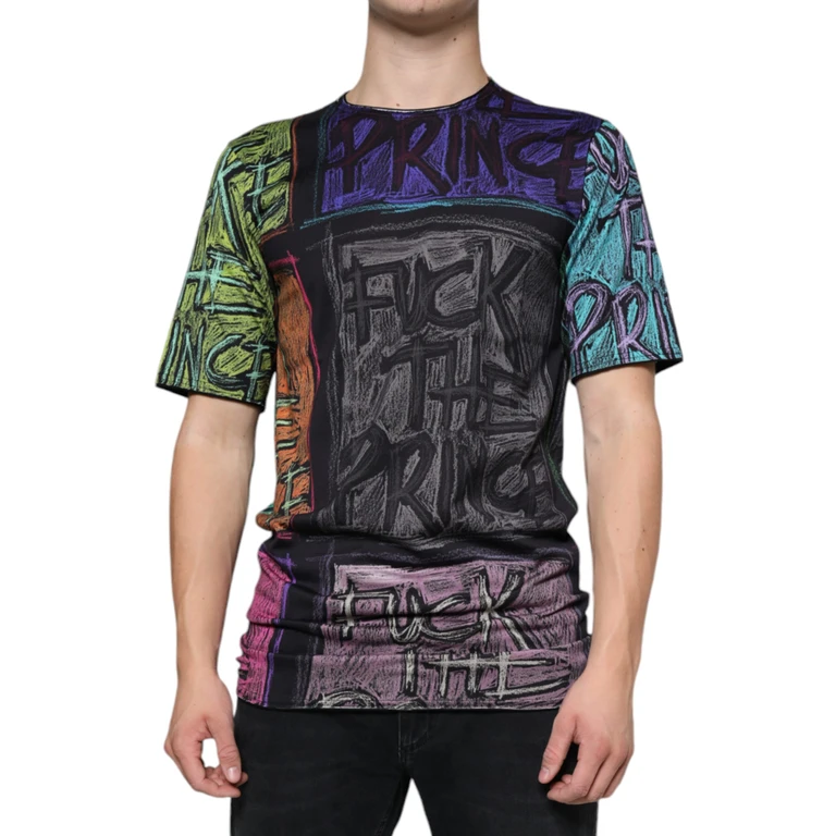 Dolce & Gabbana Multicolor Graphic Print Cotton T-Shirt - Men