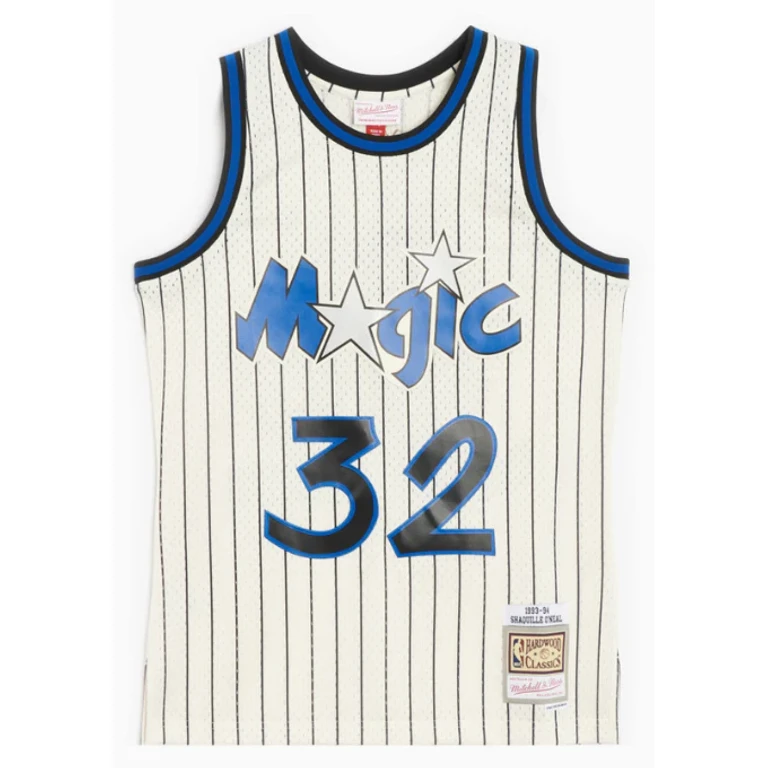Men's Cream Swingman Jersey Magic 1993 Shaquille O'Neal Jerseys