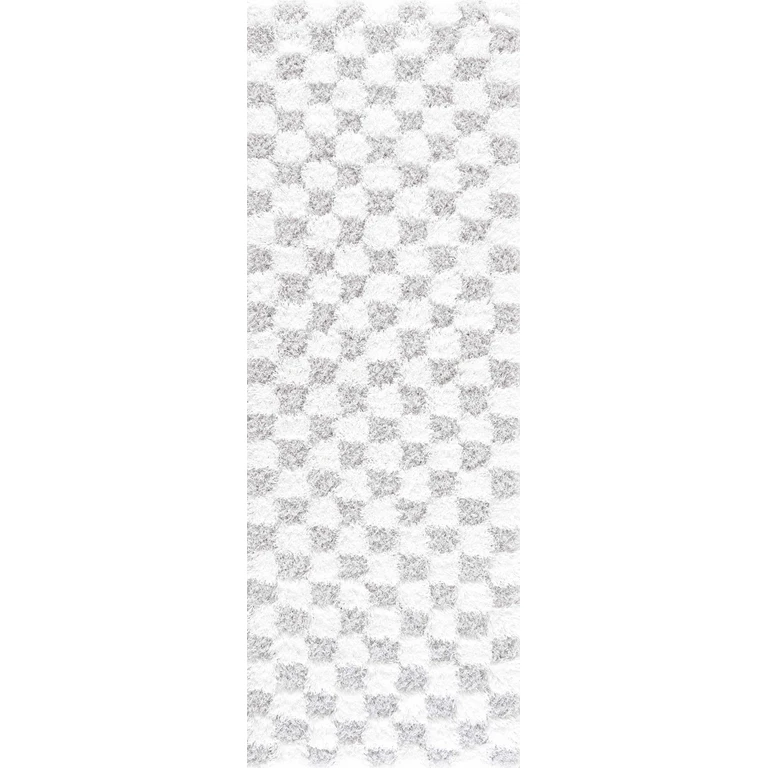 Atira Gray Checkered Area Rug