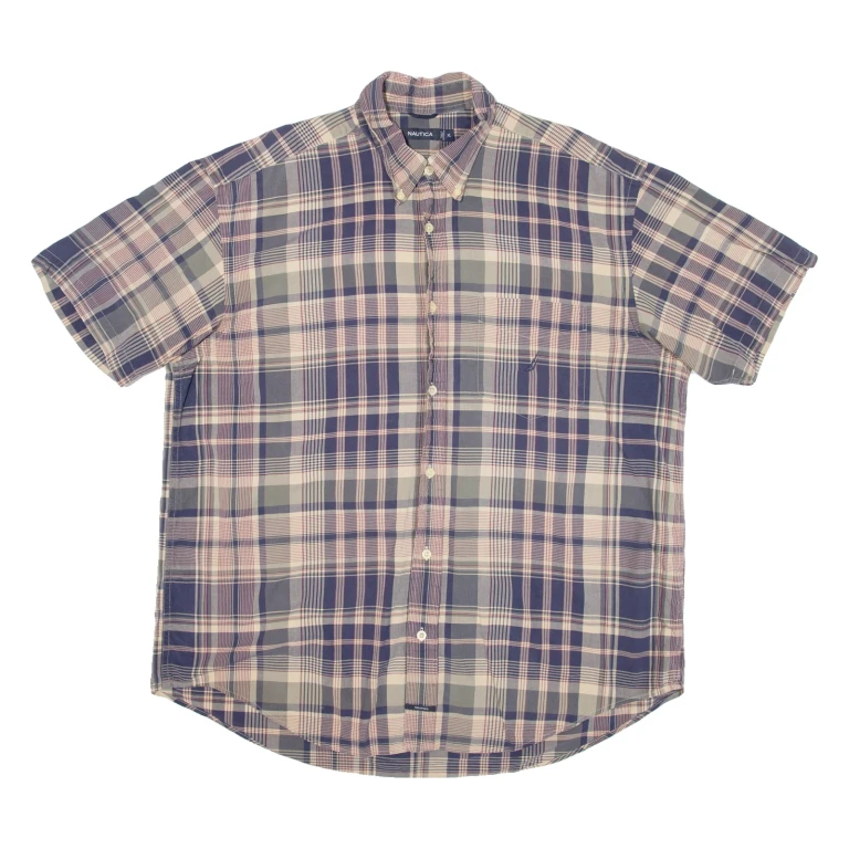 NAUTICA Mens Shirt Blue Check XL