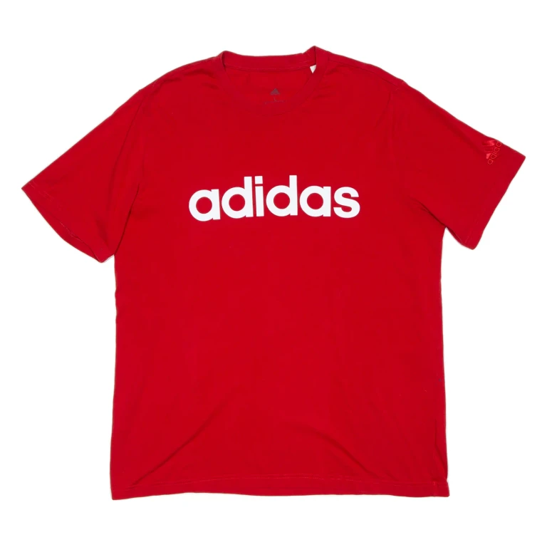 ADIDAS Mens T-Shirt Red L