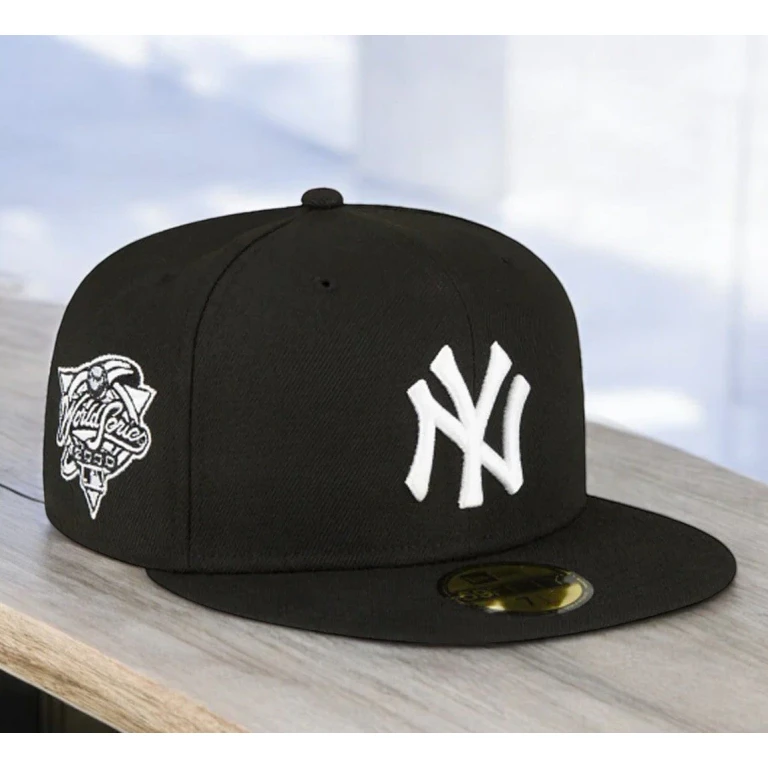 Men's MLB Ny Yankees 5950 Fitted Side Patch 2000 World Series Hats