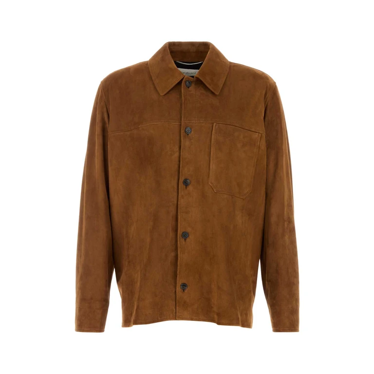 Saint Laurent Caramel Suede Jacket Rhumambre Camicie - Men