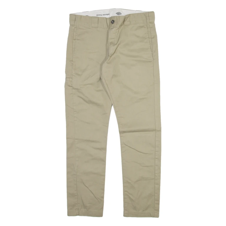 DICKIES Mens Trousers Beige Slim Skinny W31 L28