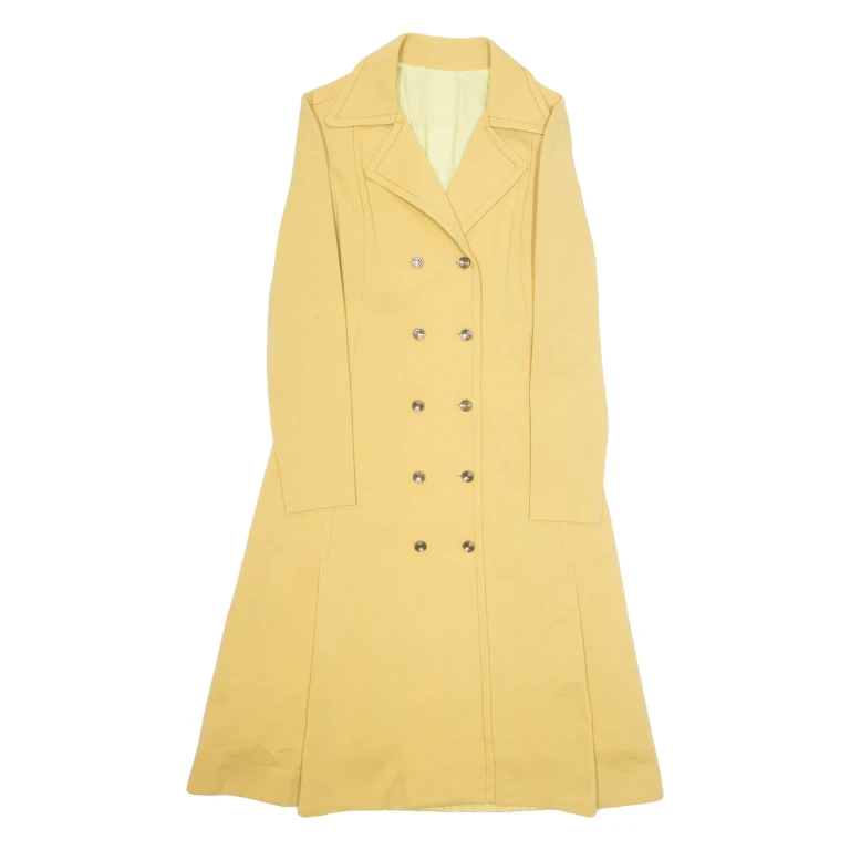 Womens Overcoat Jacket Beige Wool M