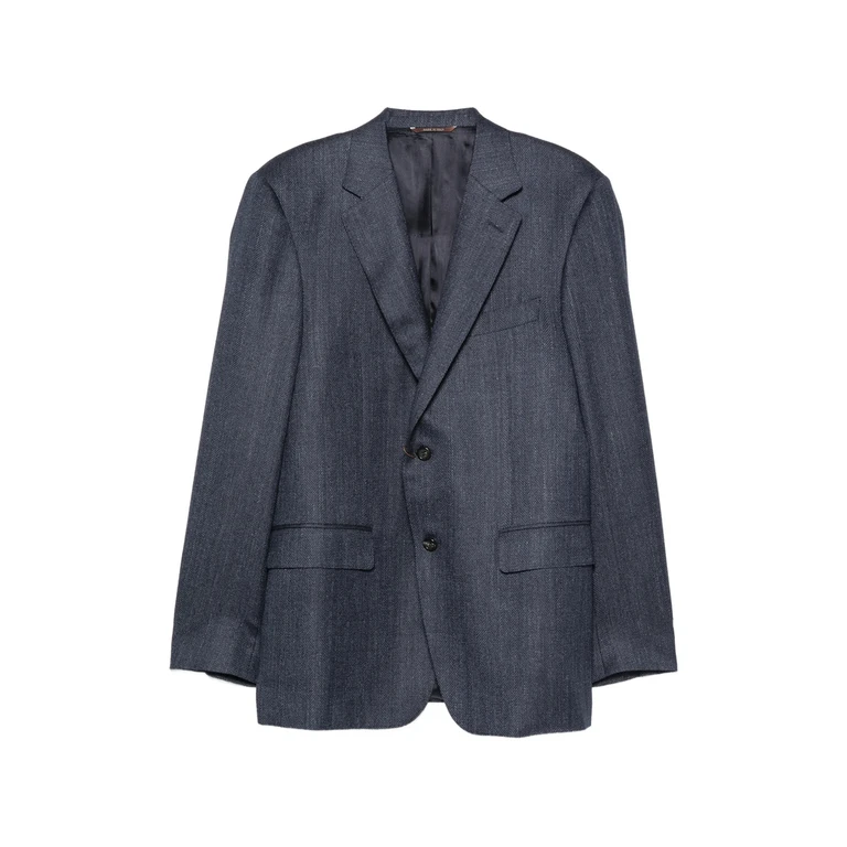 Herringbone-pattern Notch-lapels Jacket