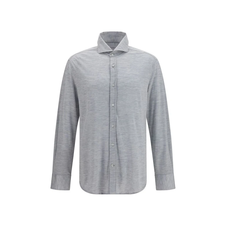 Gray Silk Dress Shirt - Men