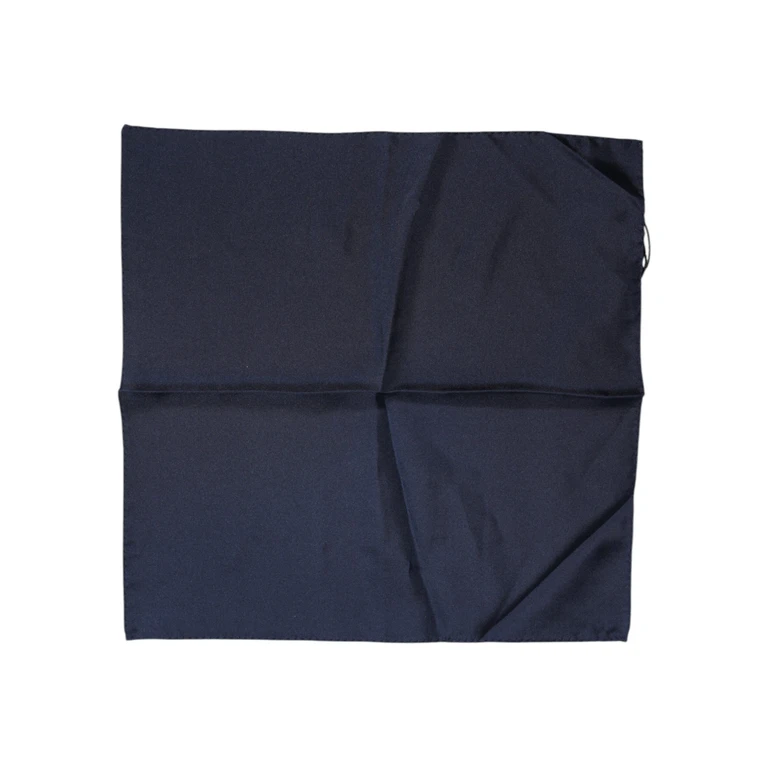 Dolce & Gabbana Dark Blue Silk Square Men Foulard Scarf - Men