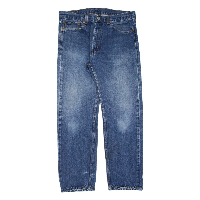 LEVI'S 505 Jeans Mens Blue Regular Straight Stone Wash W36 L32