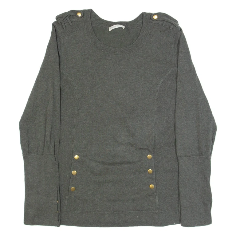 WHISTLES Womens Jumper Green Tight Knit L