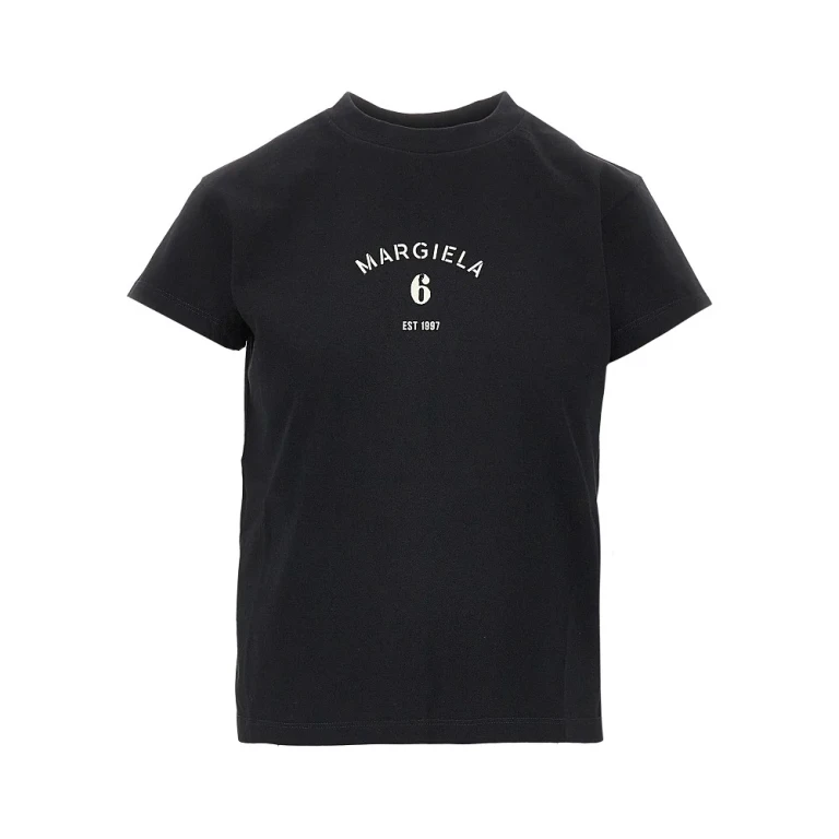 MM6 Logo print jersey T-shirt Woman L