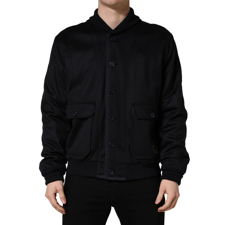 Dolce & Gabbana Black Cashmere Knitted Button Down Jacket Clothing - Men