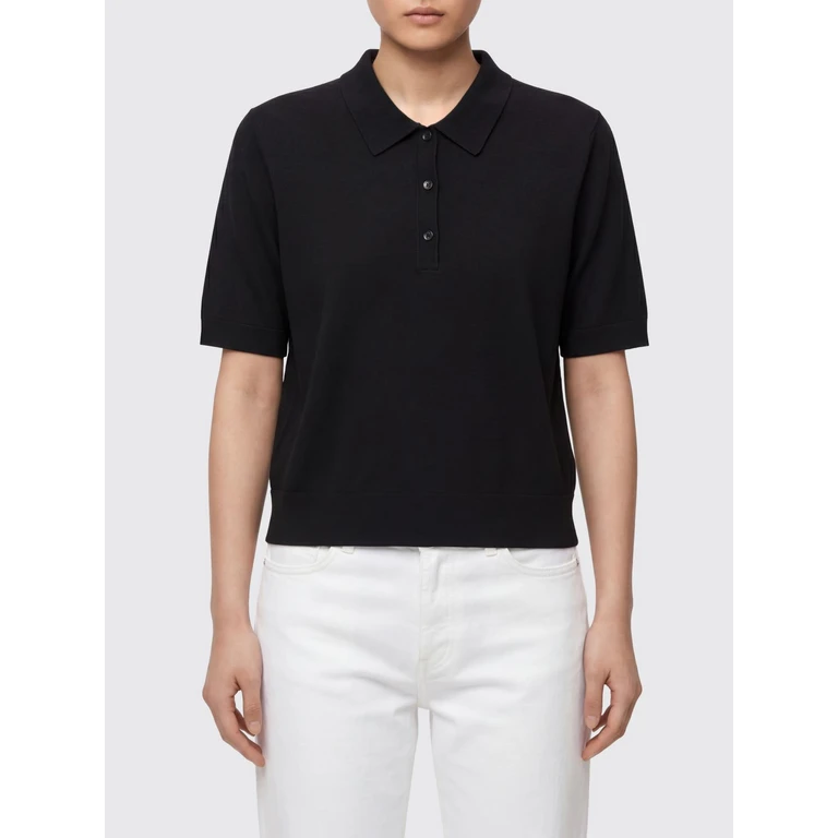 LOULOU DE SAISON Polo Shirt Woman color Black (MIGOBLK)