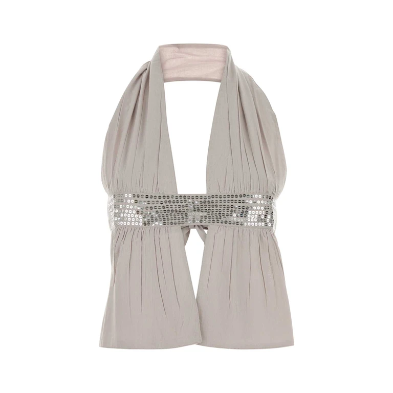 Light Grey Cotton Infinito Top Exterior: Maglie - Women