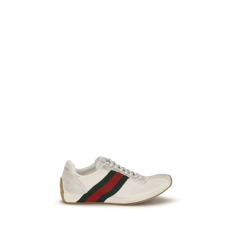Gucci White Polyester Athletic Sneakers - Women