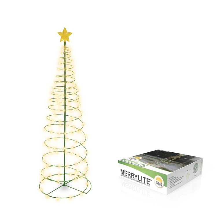 4 ft. Merrylite Solar Warm White LED Pre-Lit Outdoor Christmas Tree