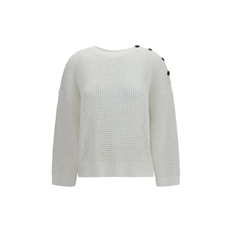 Brunello Cucinelli White Cotton Sweatshirt Clothing - Women