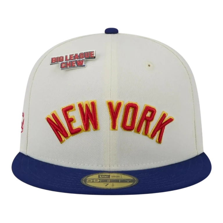 x Big League Chew Men New York Yankees 59FIFTY Fitted Hat Chalk White/Navy