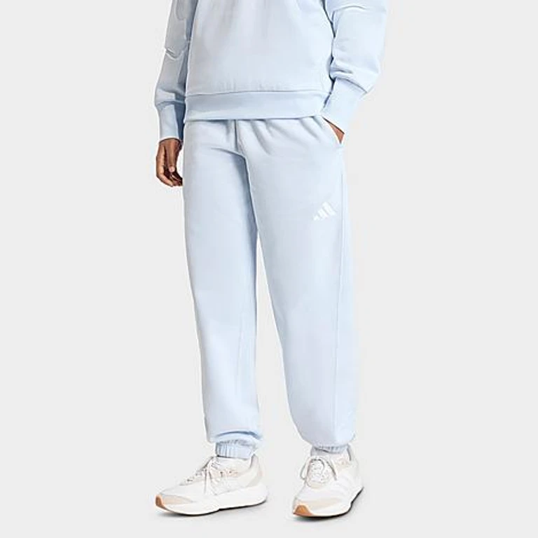 adidas Women's Sportswear All SZN Fleece Loose Pants in Crystal Sky Size: XS