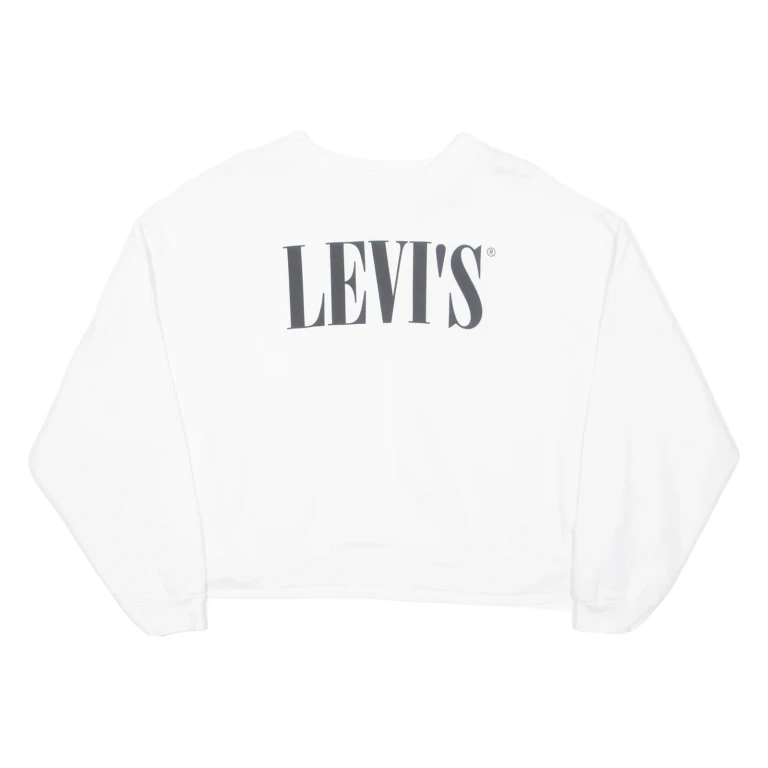 LEVI'S Cropped Womens Sweatshirt White M