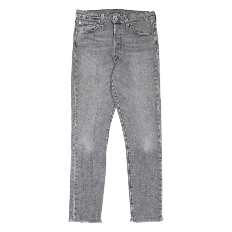 LEVI'S 501S Jeans Womens Grey Skinny Straight Stone Wash W29 L29