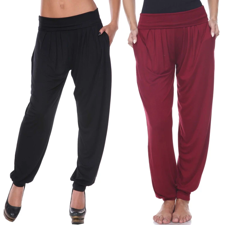Women's 2-Pack Solid Harem Pants