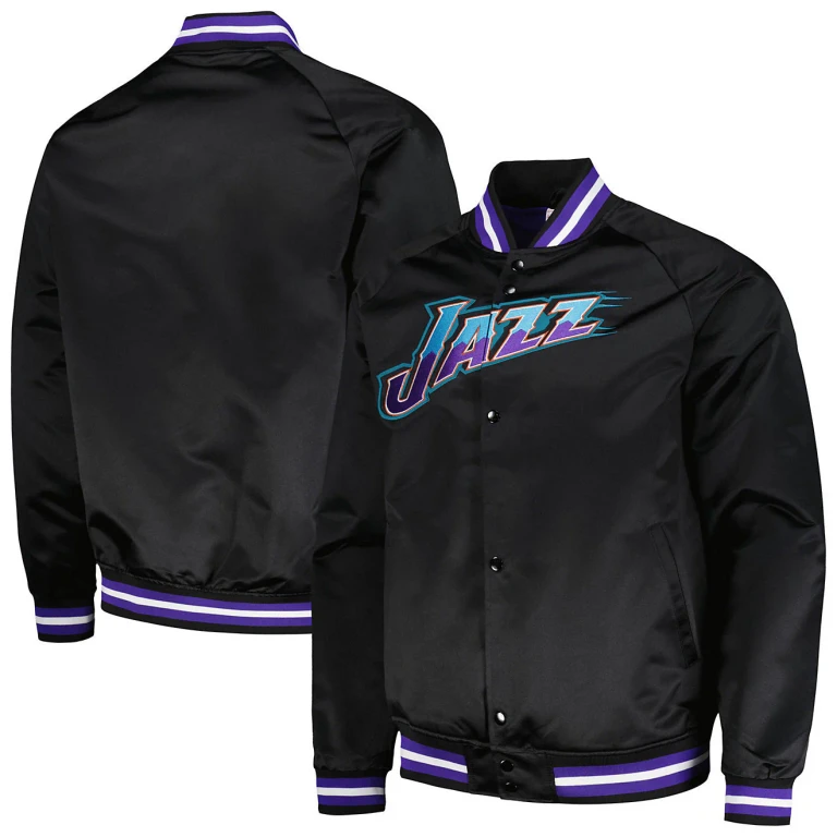 Men's Lightweight Satin Jacket Vintage Logo Jazz Jackets