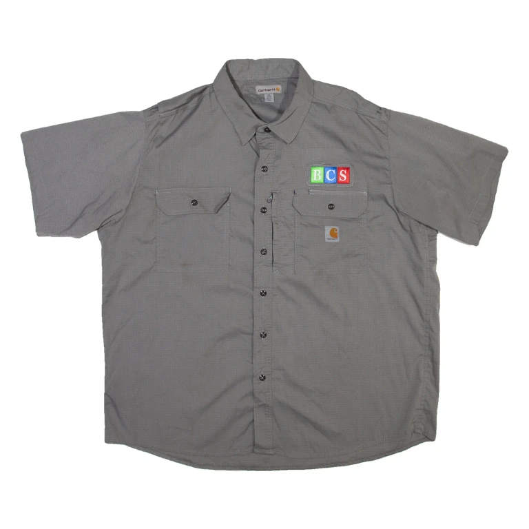 CARHARTT BCS Mens Plain Shirt Grey 2XL